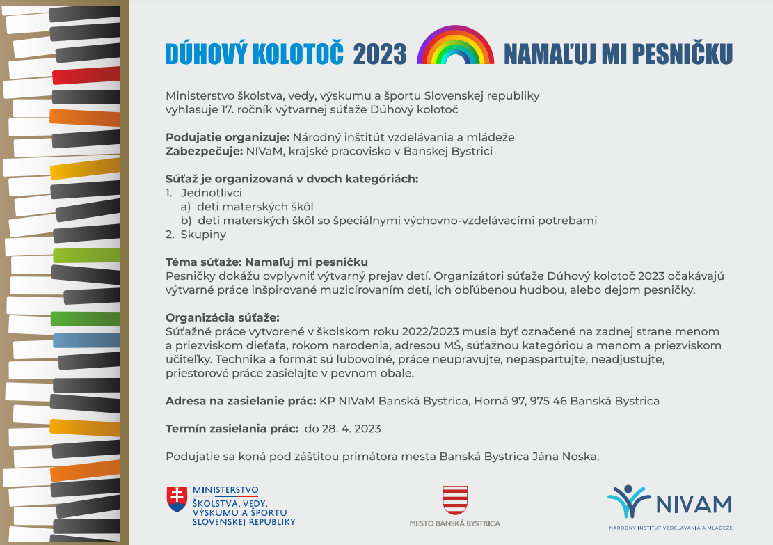 Dúhový kolotoč 2023 – Namaľuj mi pesničku
