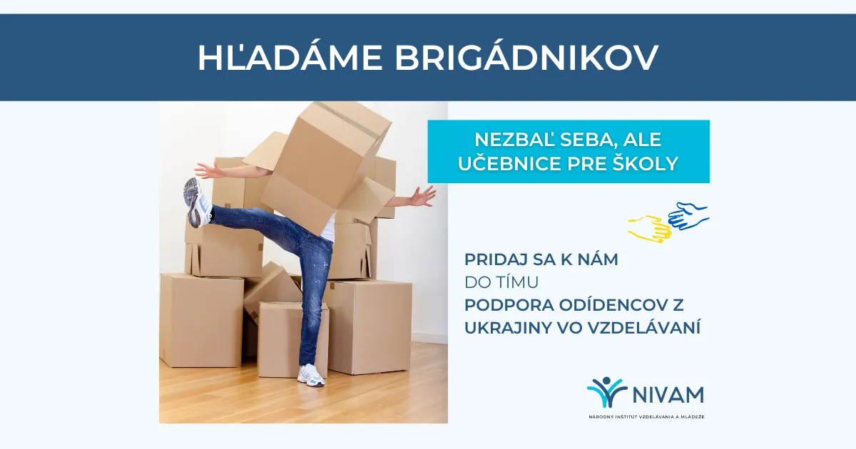 Grafika s výzvou na brigádu v NIVAM.