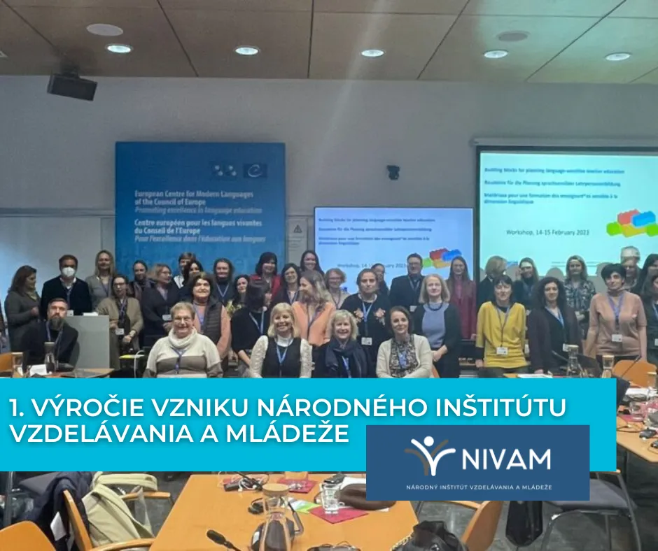 Grafika so spoločnou fotkou zamestnancov NIVAM.