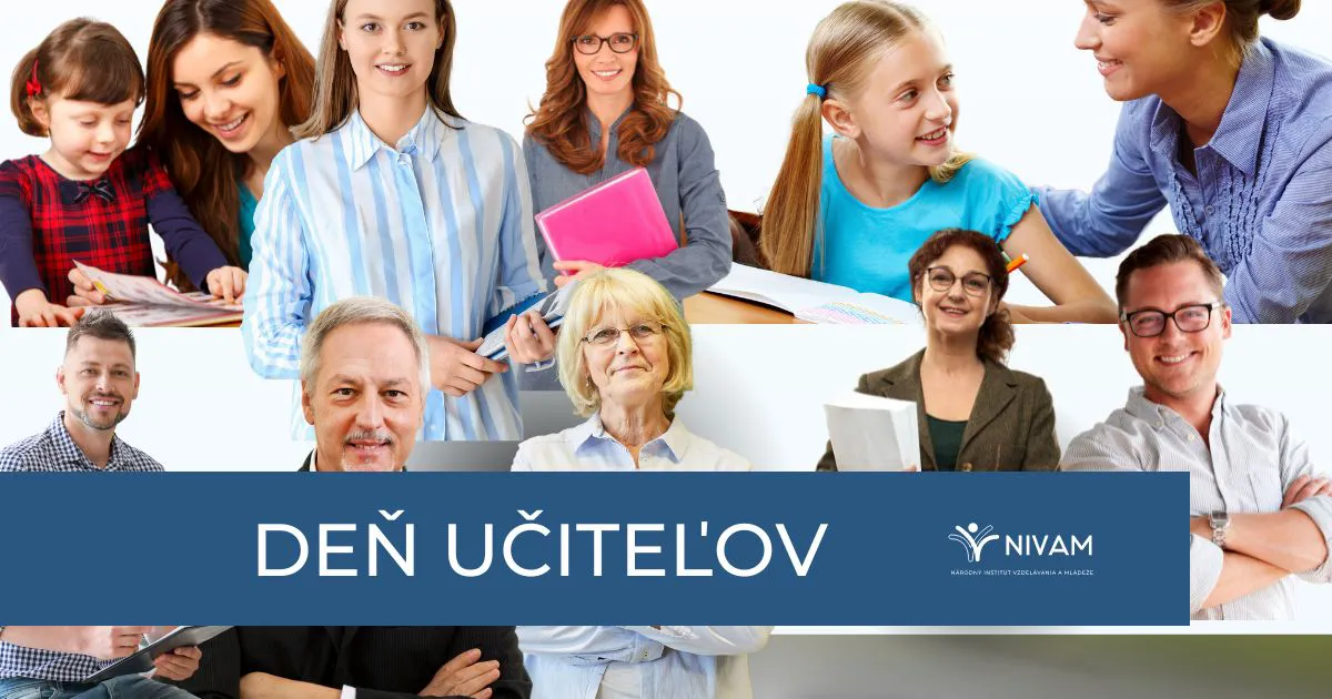 Na obrázku je koláž učiteľov pri príležitosti dňa učiteľov.