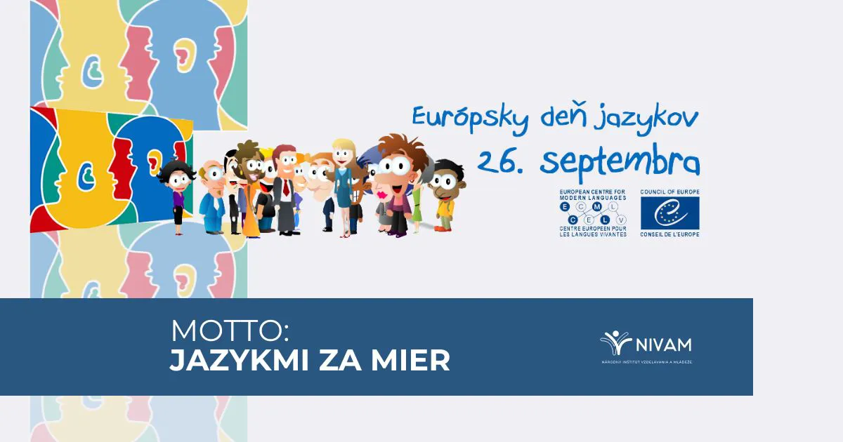 Kreslené postavičky prestavujúce Európsky deň jazykov.