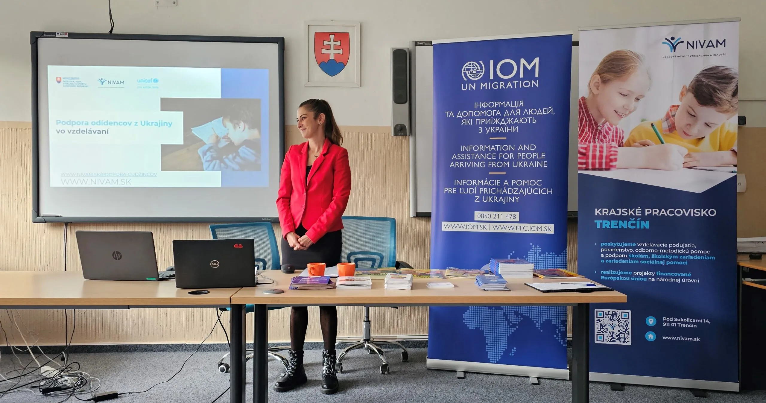 Fotka z prezetácie na informačnom stretnutí.