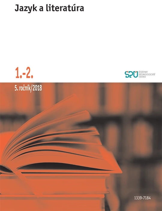 Titulka časopisu Jazyk a literatúra