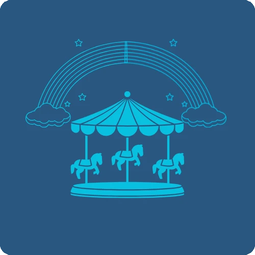 Na obrázku je ikonka Dúhový kolotoč