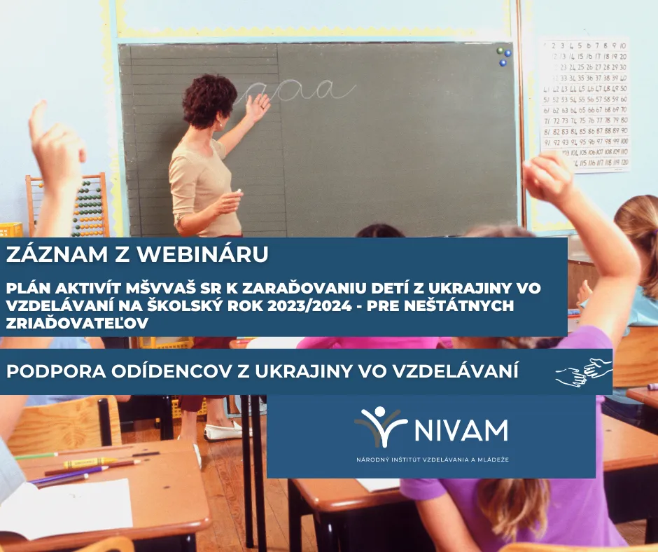 Grafika s informáciou o zázname webinára.