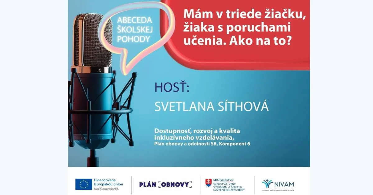 Grafika s názvom podcastu a hosťom.