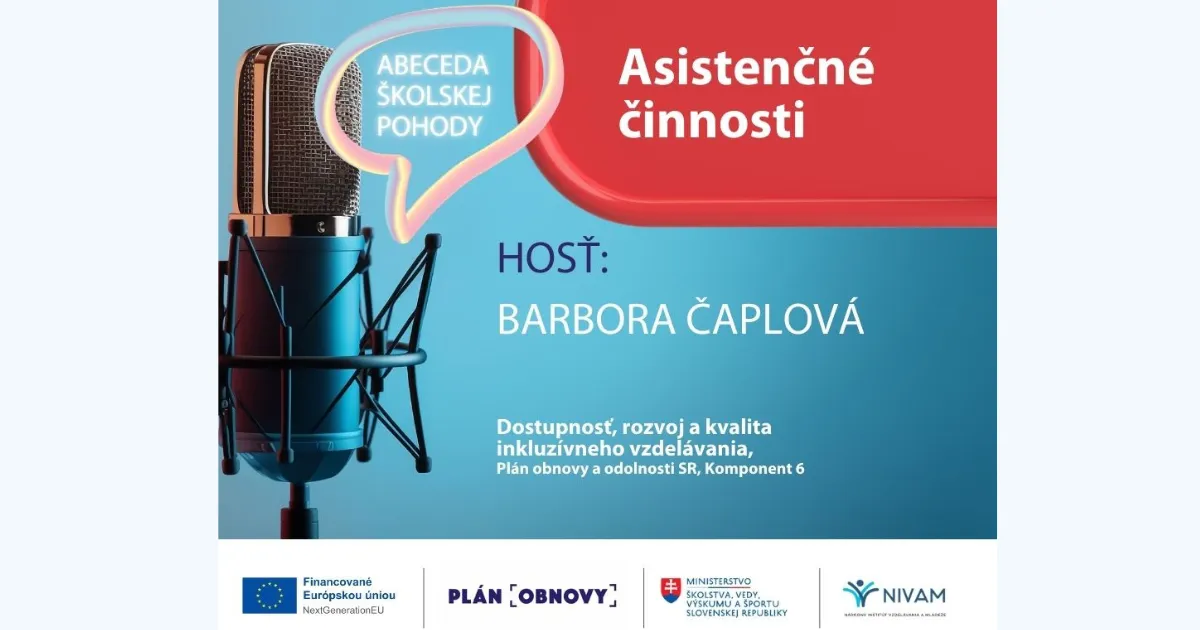 Grafika s názvom podcastu a hosťom.