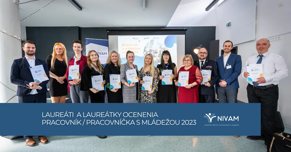 Laureáti a laureátky na ocenenie Pracovník roka s mládežou 2023.