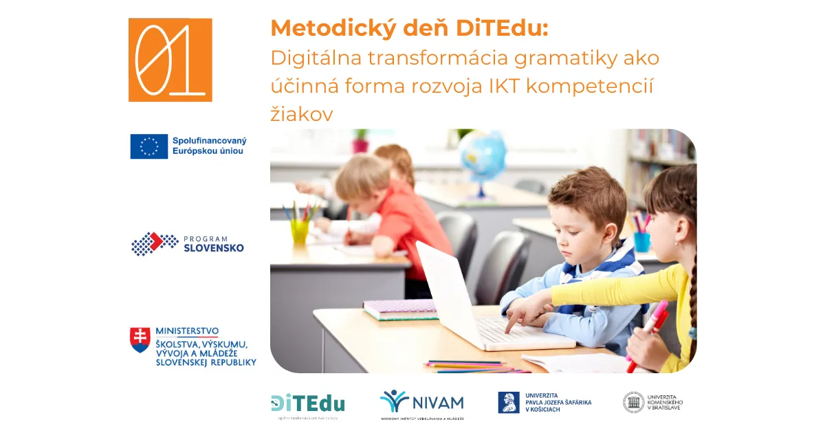 Obrázok obsahuje žiakov v triede pri práci s notebookom