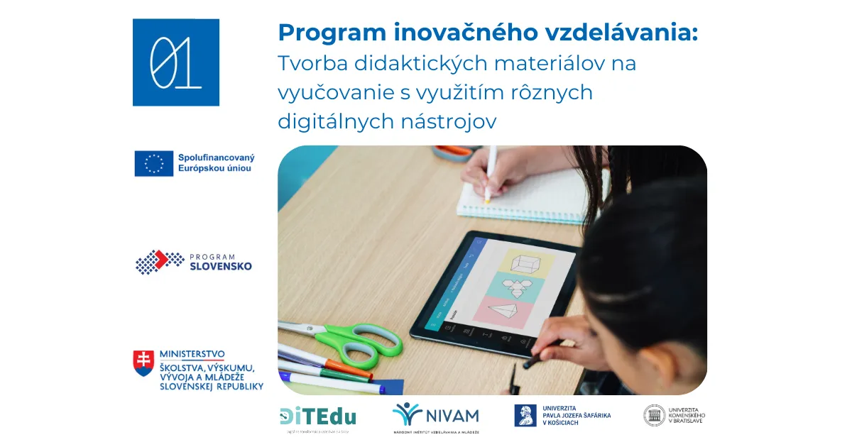 Na obrázku sa nachádzajú dve deti pracujúce s tabletom