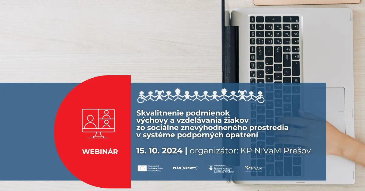 Na pravej strane obrázku je otvorený notebook