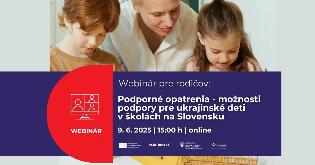 Grafika s informáciami o webinári.